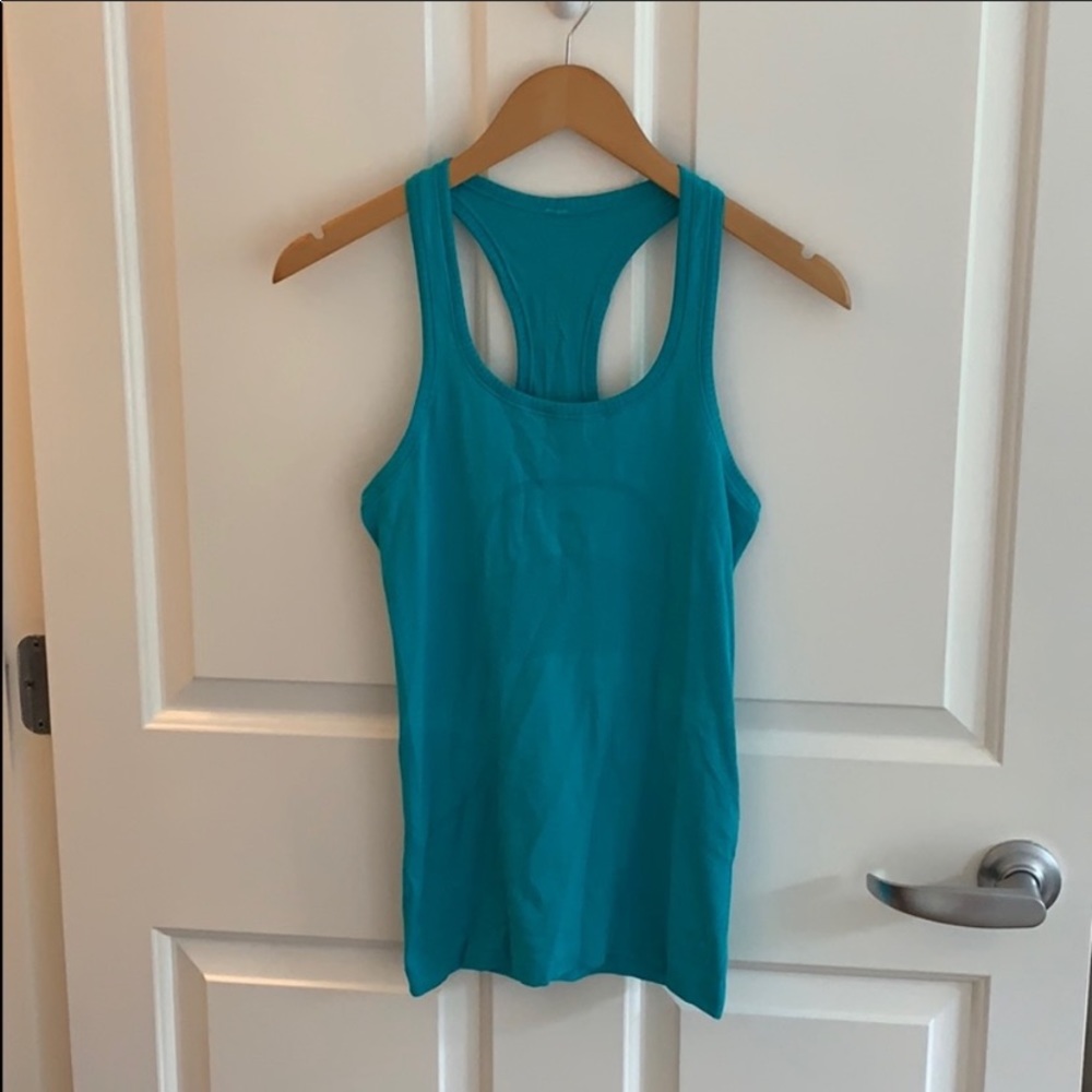 lululemon swiftly tech racerback turquoise size 6